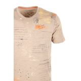 Erkek Tişört Bisiklet Yaka Vizon%100 Pamuk Slim Fit Baskılı T-shirt NCS JEANS 1953 VİZON M
