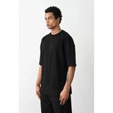 Erkek Tişört Düz Basic Penye Yazlık Bisiklet Yaka Kısa Kol T-Shirt - Siyah