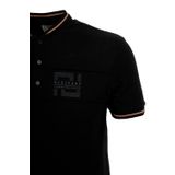 Erkek Tişört Hakim Yaka Siyah%100 Pamuk Slim Fit Baskılı T-shirt NCS JEANS 1975 SİYAH M