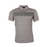 Erkek Tişört Polo Yaka Normal Kesim Desenli RAR01321 Kahverengi XL