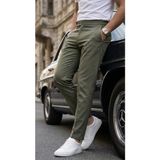 Erkek Toka Detaylı Oldmoney Kumaş Pantolon - 38 - Haki