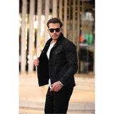 Erkek Trend Kışlık Içi Kürklü Kot Ceket Antrasit - 4XL