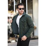 Erkek Trend Kışlık Içi Kürklü Kot Ceket Haki