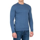 Erkek Triko Bisiklet Yaka Sık Örme Mavimelanj Slim Fit Kazak NCS JEANS 3001 MAVİMELANJ L