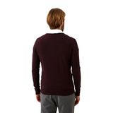 Erkek Triko Bordo Bisiklet Yaka Desenli Slim Fit Pamuklu Kazak NCS JEANS 3725 BORDO M