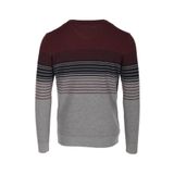 Erkek Triko Bordo Bisiklet Yaka Desenli Slim Fit Pamuklu Kazak NCS JEANS 3735 BORDO S