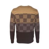 Erkek Triko Camel Bisiklet Yaka Desenli Slim Fit Pamuklu Kazak NCS JEANS 3730 CAMEL M