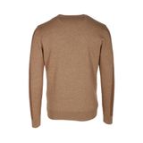 Erkek Triko Camel Bisiklet Yaka Desenli Slim Fit Pamuklu Kazak NCS JEANS 3740 CAMEL M