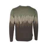 Erkek Triko Haki Bisiklet Yaka Desenli Slim Fit Pamuklu Kazak 3723 HAKİ M