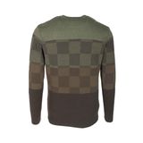 Erkek Triko Haki Bisiklet Yaka Desenli Slim Fit Pamuklu Kazak NCS JEANS 3730 HAKİ M