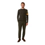 Erkek Triko Haki Bisiklet Yaka Desenli Slim Fit Pamuklu Kazak NCS JEANS 3743 HAKİ S
