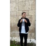 Erkek Triko Kombinli Süet Garni Kapitoneli Bomber Yaka Mont - Siyah - XL