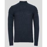 Erkek Triko Tam Boğazlı Örgü Desenli Lacivert Slim Fit Kazak NCS JEANS 3659 - 3XL