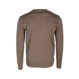 Erkek Triko Vizon Bisiklet Yaka Baklava Desenli Slim Fit Pamuklu Kazak NCS JEANS 3745 VİZON S