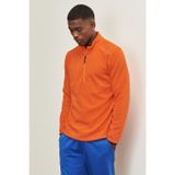 ERKEK TURUNCU Anti-Pilling Tüylenme Yapmayan Standart Fit Bato Yaka Soğuk Geçirmez Polar Sweatshirt