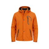 Erkek Turuncu Softshell Kapüşonlu İç Cepli Su Ve Rüzgar Geçirmez Mevsimlik&Yazlık Mont