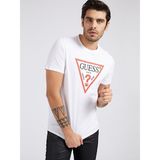 Erkek Üçgen Logolu T-Shirt-Beyaz - 2XL