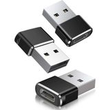 Erkek USB to Dişi Type-C Çevirici Data Adaptör OTG Dönüştürücü SİYAH