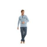 Erkek Uzun Kol Açık Mavi Pijama Takım C6T4N4O9 AÇIK MAVİ S