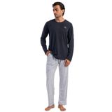 Erkek Uzun Kol Antrasit Pijama Takım C8T5N2O304 ANTRASİT L