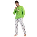 Erkek Uzun Kol Fıstık Yeşili Pijama Takım C6T9N1O504 YEŞİL