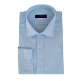 Erkek Uzun Kol Gömlek Silim Fit Armürlü BGL-ST01909 BUZ.MAVİ M