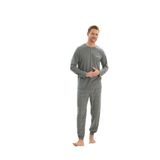 Erkek Uzun Kol Gri Melanj Pijama Takım C4T2N5O9 GRİ MELANJ M