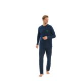 Erkek Uzun Kol Lacivert Pijama Takım C3T1N5O9 LACİVERT M
