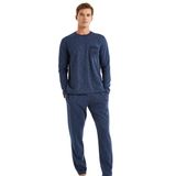 Erkek Uzun Kol Lacivert Pijama Takım C5T8N5O04 LACİVERT S