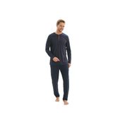 Erkek Uzun Kol Lacivert Pijama Takım C6T2N5O9 LACİVERT M