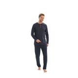 Erkek Uzun Kol Lacivert Pijama Takım C6T2N5O9 LACİVERT XXL