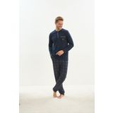 Erkek Uzun Kol Lacivert Pijama Takım C7T3N5O9 LACİVERT 3 XL