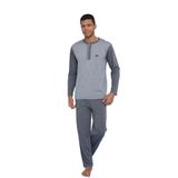 Erkek Uzun Kol Midi Yaka Antrasit Pijama Takımı C9T2N5O7 ANTRASİT M