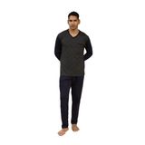 Erkek Uzun Kol V Yaka Yeşil Pijama Takımı C7T5N0O8 YEŞİL XL