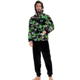 Erkek Uzun Kol Welsoft Kapüşonlu Siyah Pijama Takım C9T7N0O403 SİYAH S