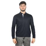 Erkek Uzun Kollu Düğme Kapamalı Polo Yaka Lacivert Polo Yaka T-Shirt 14311744-050