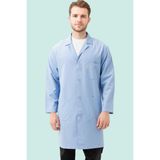 Erkek Uzun Kollu Iş Önlüğü 75 Polyester Oekotex Vanessa Önlük Yaka Rahat - Açık Mavi - 3XL