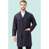 Erkek Uzun Kollu Iş Önlüğü 75 Polyester Oekotex Vanessa Önlük Yaka Rahat - Lacivert