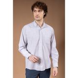 Erkek Uzun Kollu Klasik Regular Kalıp Armürlü Düz Natural Pamuk Baba Gömlek 8190 - XL - Bej