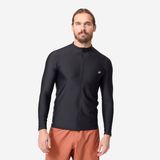 Erkek Uzun Kollu Uv Korumalı Sörf Tişörtü - Siyah - 500 Decathlon