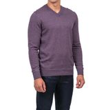 Erkek V Yaka Kazak Sık Örme Desenli Mürdümmelanj Slim Fit Kazak NCS JEANS 3002 MÜRDÜMMELANJ M