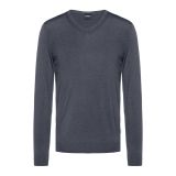 Erkek V Yaka Slim Fit Uzun Kollu Lacivert Kazak 50378576-LACİVERT