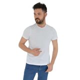 Erkek V Yaka Tişört Penye BGL-ST02801 BEYAZ L