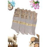 Erkek Ve Kadin Kislik Termal Etkili (5Li Paket) Lambswool Kuzu Yun Corap