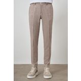 Erkek Vizon Trend Tam Lastikli Slim Fit Pantolon