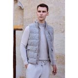 Erkek Vizon Trend Yünlü Dinamik Fit Şişme Yelek