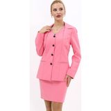 Erkek Yaka Yelek Ceket-Pembe - 36
