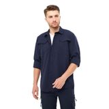 Erkek Yakın Koruma Nefes Alabilen Çok Fonksiyonel Cepli Ayarlanabilir Kollu Tactical Gömlek GM-003 LACİVERT M