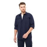 Erkek Yakın Koruma Nefes Alabilen Çok Fonksiyonel Cepli Ayarlanabilir Kollu Tactical Gömlek GM-003 LACİVERT S