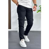 Erkek Yan Cepli Kargo Pantolon Siyah Edw184